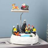 👉 Ornament active Kersthars gloeiende muziek roterende desktop ornamenten (hertenkar)