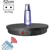 👉 Afstandsbediening zwart active 52cm Elektrische roterende draaitafel displaystandaard video-opnamen rekwisbare draaitafel, plug-in vermogen, stekker: EU-plug (zwart)