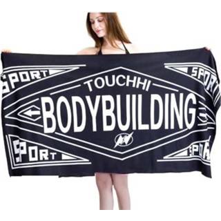 👉 Zwembad fluwelen active Sport Fitness Badhanddoek Gedrukt Dubbelzijdig Absorberend Sneldrogend Strandhanddoek, Grootte: 155x80cm (zachte bliksem)