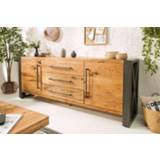 👉 Dressoir eiken hout Thor 200cm Massief Wilde - 38809 4250243580302