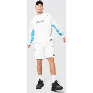 👉 Oversized Trainingspak Met Shorts En Panelen, Light Grey