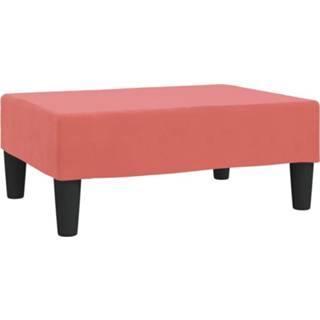 👉 Voeten bank fluweel active roze Voetenbank 78x56x32 cm 8720286636091