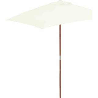 👉 Parasol zandkleurig houten active met paal 150x200 cm 8718475697725