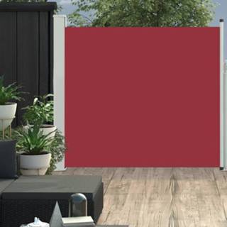 👉 Tuinscherm rood active uittrekbaar 170x300 cm 8719883766041