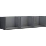 Spaan plaat active grijs Cd-wandschap 75x18x18 cm spaanplaat hoogglans 8719883817286