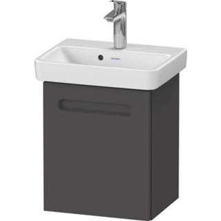 👉 Duravit No.1 fonteinonderkast hangend met 1 deur rechtsdraaiend 39 x 34,6 47,8 cm, grafiet mat