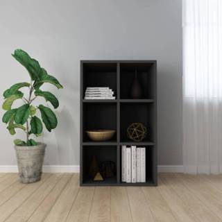 👉 Boekenkast grijs active Boekenkast/dressoir 66x30x97,8 cm spaanplaat hoogglans 8719883675114