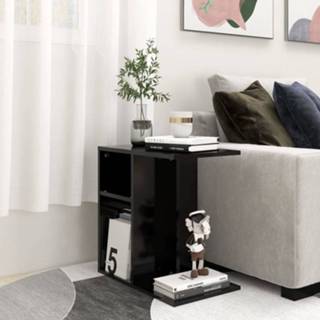 Bijzettafel zwart active 50x30x50 cm spaanplaat 8720286586433