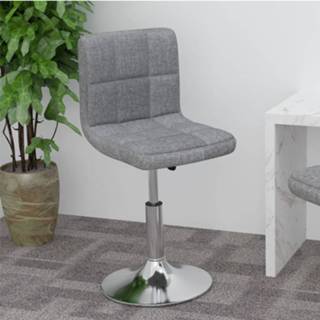 👉 Barkruk grijs stof active draaibaar lichtgrijs 8720286525791