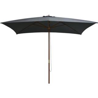 👉 Parasol antraciet houten active met paal 200x300 cm 8718475697527