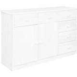 👉 Dressoir wit grenenhout active met 6 lades 113x35x73 cm massief 8720286651834