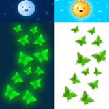 👉 Muursticker groen active 2 Sets YG005 3D Stereo Butterfly Luminous (groen)
