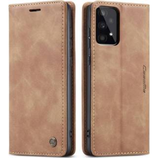 👉 Portemonnee bruin active CaseMe - Hoesje geschikt voor Samsung Galaxy A33 5G Wallet Book Case Magneetsluiting Licht 8719793164999