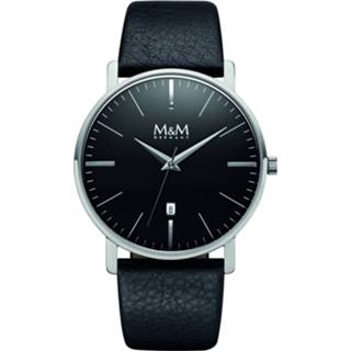 👉 Horloge active mannen zwart New Classic Heren M&M met Lederen Horlogeband