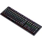 👉 Toetsenbord groene zwart active Leaven K880 104 Sleutels Gaming Axis Office Computer Bedrade mechanische toetsenbord, Cabel Lengte: 1.6m (zwart)