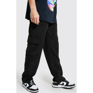 👉 Cord Utility Cargo Trouser With Woven Tab, Black