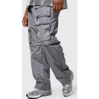 Plus Cargo Broek Met Afneembare Zakken, Grey