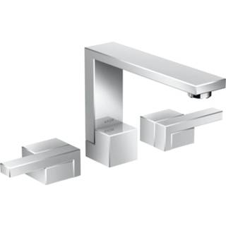 👉 Wastafel kraan chroom Hansgrohe AXOR Edge 3-gats wastafelkraan 130 m. push open garnituur voorsprong 17.3cm 4059625149317