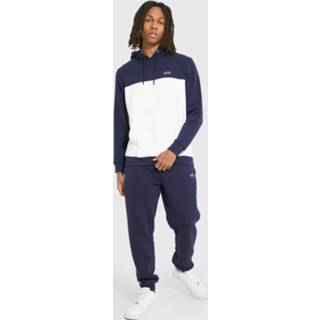 👉 Trainingspak s marine mannen Original Man Colour Block Met Capuchon, Navy