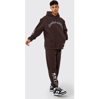 👉 Oversized Limited Varsity Trainingspak Met Capuchon, Chocolate