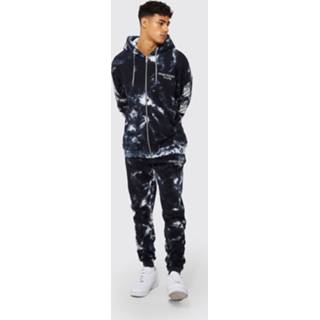 👉 Trainingspak Met Tank Met Tie Dye Mouwen Met Capuchon, Black