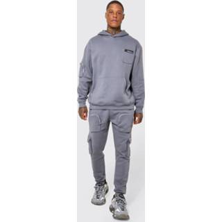 👉 Oversized Cargo Trainingspak Met Capuchon, Charcoal