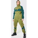 👉 Cargo Man Trainingspak Met Panelen, Khaki