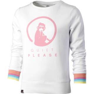 👉 Longsleeve wit XL vrouwen Quiet Please Rainbow Logo Dames 4060452043921