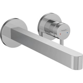 👉 Hansgrohe Finoris afdekset voor inbouw wastafelkraan 228mm met klikplug - chroom