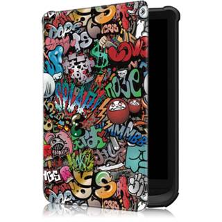 👉 E-reader hoes active Case2go - geschikt voor PocketBook Basic 4 Sleepcover Auto/Wake functie Magnetische sluiting Graffiti 8719793162995