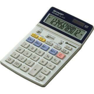 👉 Calculator zilver active Citizen SH-EL337C Sharp EL337C Desk 12 Digit