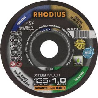 Active Rhodius Snijschijf XT69 Multi voor alle materialen, 125 x 1 22,23 mm, 10 stuks 4011890124154