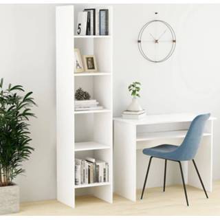 👉 Boeken kast active wit Boekenkast 40x35x180 cm spaanplaat 8720286352533