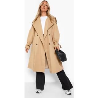 👉 Plus Trenchcoat Met Ceintuur, Stone