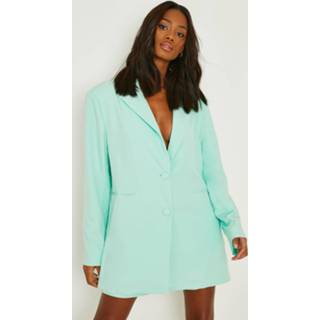 Getailleerde Oversized Blazer, Aqua