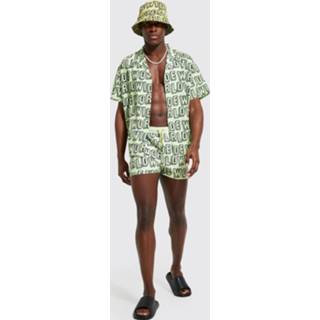 👉 Boxy Worldwide Overhemd En Zwembroek Set, Lime