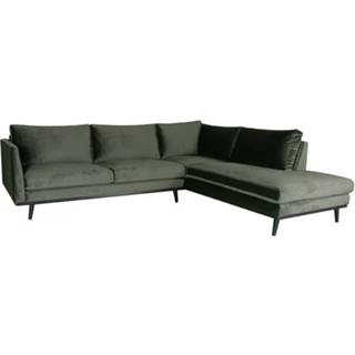 👉 Hoekbank groen velvet Label51 Siena 2,5 Zits + Ottomane 8719323327986