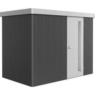 👉 Tuinhuisje grijs zilver Biohort tuinhuis Neo maat 1C donkergrijs metallic / 292x180x222cm 9003414850835