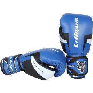 👉 Handschoenen blauw active LIHUANG S1 Fitness Boksen Volwassen Sanda Training Handschoenen, Grootte: 12oz (blauw)