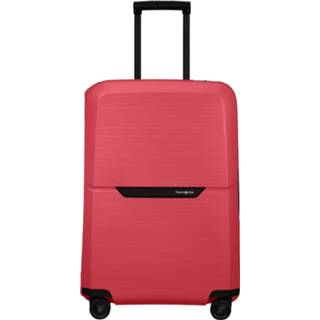 👉 Spinner rood polypropyleen Samsonite Magnum Eco 69 geranium red Harde Koffer 5400520162380