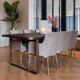 👉 Eettafel active Hunter brushed gold 230x95cm 8720621605164