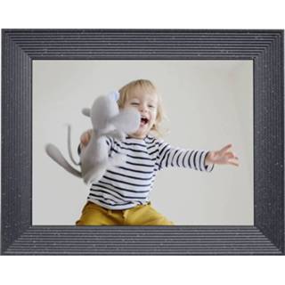 👉 Digitale fotolijst grijs Aura Frames Mason Luxe 24.6 cm 9.7 inch 2048 x 1536 Pixel Kiezel-grijs