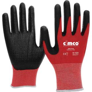 👉 Werkhandschoen Cimco Grip Flex schwarz/rot 141229 Breiweefsel Maat (handschoen): 8, M EN 388 1 paar 4021103059777