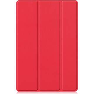 👉 Tablethoes rood active Case2go - Tablet Hoes geschikt voor Samsung Galaxy Tab A8 (2021) 10.5 inch Tri-Fold Book Case Auto Wake functie 8719793161165