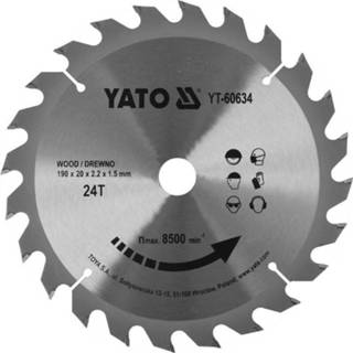 👉 Cirkelzaagblad active YATO - 24T dia 20mm omtrek 190mm 6011613181196