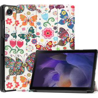 👉 Tablethoes active Case2go - Tablet Hoes geschikt voor Samsung Galaxy Tab A8 (2021) 10.5 inch Tri-Fold Book Case Auto Wake functie Vlinders 8719793161226