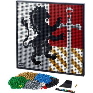 👉 Poster canvas unisex LEGO Kunst Harry Potter: Zweinstein Crests Set (31201) 5702016914535