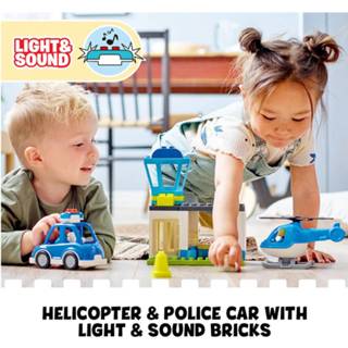 👉 Unisex LEGO DUPLO Rescue Police Station & Helicopter Toy Set (10959) 5702017153629
