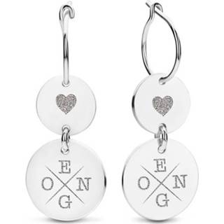👉 Oorring zilveren active Oorringen met Twee Rondjes en Initialen | Names4ever