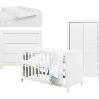 👉 Aankleedkussen wit MDF meisjes baby's Bopita Babykamer Thijn 3-delig 60 x 120 cm met groeven